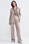 Nife Satynowa koszula body - mocca - K80