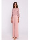 Stylove S381 Kombinezon z koronkową górą - pudrowy