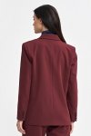 Nife Marynarka oversize, dwurzędowa - bordo - Z69