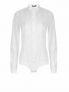 Nife Elegancka biała koszula body - K54