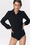 Nife Czarna koszula body  - B110