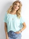 T-shirt-RV-TS-4662.27P-mietowy rozmiar - XS