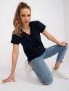 T-shirt-RV-TS-7666.19-granatowy rozmiar - S/M