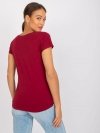 T-shirt-RV-TS-4832.16P-bordowy rozmiar - S
