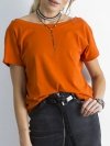 T-shirt-RV-TS-4662.39P-ciemny pomarańczowy rozmiar - XS