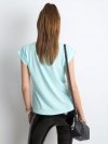 T-shirt-RV-TS-4833.70P-mietowy rozmiar - XS