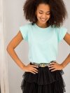 T-shirt-RV-TS-4833.70P-mietowy rozmiar - XS