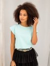 T-shirt-RV-TS-4833.70P-mietowy rozmiar - XS