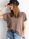 T-shirt-RV-TS-4662.24P-brązowy rozmiar - XS