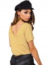 T-shirt-TP-TS-5480.97P-biało-żółty rozmiar - L