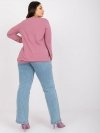Bluzka-RV-BZ-6332.53P-ciemny różowy rozmiar - 2XL