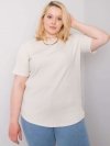 Bluzka-RV-BZ-6323.92-jasny beżowy rozmiar - 2XL