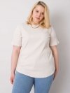 Bluzka-RV-BZ-6323.92-jasny beżowy rozmiar - 2XL