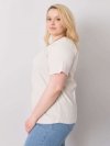 Bluzka-RV-BZ-6323.92-jasny beżowy rozmiar - 2XL