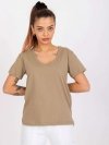 T-shirt-TW-TS-1002.28X-ciemny bezowy rozmiar - S