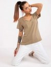 T-shirt-TW-TS-1002.28X-ciemny bezowy rozmiar - 2XL