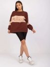 Bluza-FA-BL-7629.19P-ciemny brązowy rozmiar - ONE SIZE