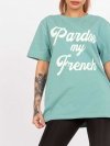 T-shirt-FA-TS-7677.91P-pistacjowy rozmiar - ONE SIZE