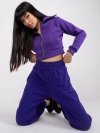 Spodnie dresowe-RV-DR-7460.11-ciemny fioletowy rozmiar - S/M