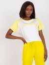 T-shirt-FA-TS-7708.44-biało-żółty rozmiar - ONE SIZE