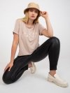 T-shirt-RV-TS-7776.02P-beżowy rozmiar - ONE SIZE