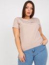 T-shirt-RV-TS-7775.66P-beżowy rozmiar - ONE SIZE