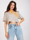 Bluzka-FA-BZ-7785.91P-beżowy rozmiar - ONE SIZE