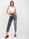 Spodnie jeans-RO-SP-PNT-01-1.70-czarno-niebieski rozmiar - 38