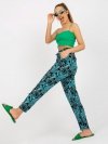 Spodnie-D73771M61869M-czarno-zielony rozmiar - XS