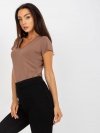 T-shirt-B-012.83P-brązowy rozmiar - XS