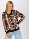 Bluzka-RP-BZ-8188-4.26P-czarno-beżowy rozmiar - S/M