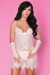 Rękawiczki Leela LC 90355 Lucie Deirre White Biały Collection LivCo Corsetti Fashion rozmiar - S/M