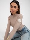 Bluzka-TW-BZ-OB-009.28-beżowy rozmiar - XL