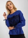 Bluzka-LK-BZ-506877.15X-kobaltowy rozmiar - 36