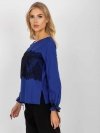 Bluzka-LK-BZ-506877.15X-kobaltowy rozmiar - 42