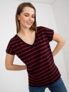 T-shirt-RV-TS-8567.26-czarno-czerwony rozmiar - L