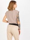 T-shirt-RV-TS-4833.22X-ciemny bezowy rozmiar - S