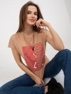 T-shirt-FA-TS-8406.82P-camelowy rozmiar - ONE SIZE
