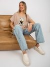 Bluzka-LK-BZ-509251.26X-beżowy rozmiar - ONE SIZE