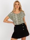 Bluzka-D73771R10978P-khaki rozmiar - S