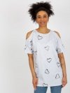 Bluzka-FA-BZ-8452.77-jasny szary rozmiar - ONE SIZE
