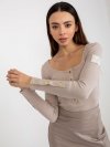 Bluzka-TW-BZ-OB-048.08-beżowy rozmiar - L