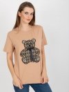 T-shirt-FA-TS-8443.84P-camelowy rozmiar - ONE SIZE