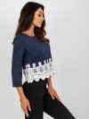 Bluzka-LK-BZ-506428.90-granatowy rozmiar - 40