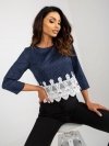 Bluzka-LK-BZ-506428.90-granatowy rozmiar - 40