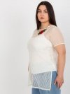 Bluzka-LK-BZ-506238.40P-jasny beżowy rozmiar - 44