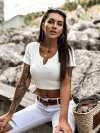 Bluzka-TW-BZ-2100.58P-ecru rozmiar - XL