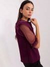 Bluzka-LK-BZ-506682.26P-ciemny fioletowy rozmiar - 36
