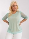 Bluzka-LK-BZ-506730.64P-mietowy rozmiar - 44