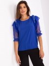 Bluzka-LK-BZ-506682.26P-kobaltowy rozmiar - 40